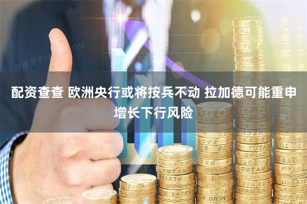 配资查查 欧洲央行或将按兵不动 拉加德可能重申增长下行风险